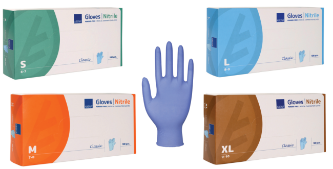 Abena Medical Nitril Handschuhe Classic Blau (100Stk.)